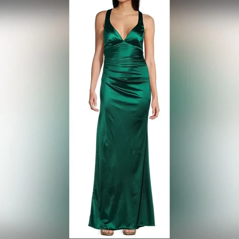 satin skater dress Bardot Satin Skater Dress